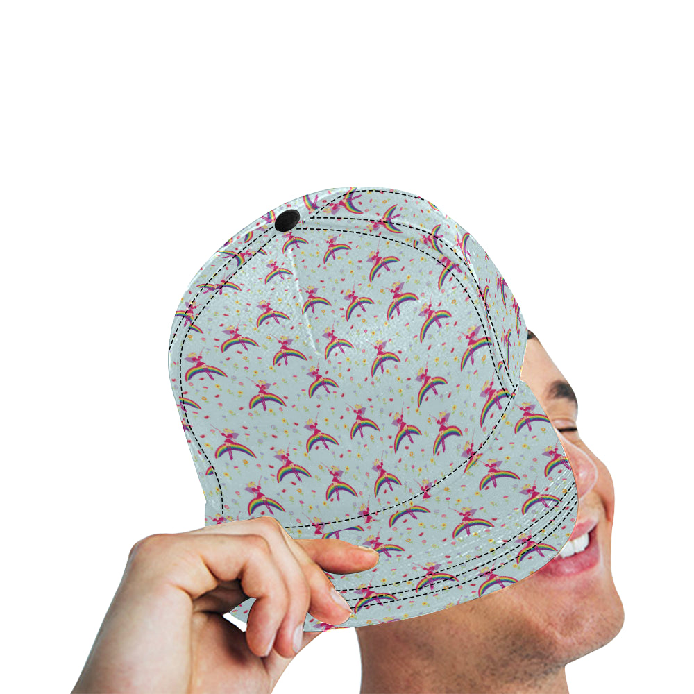 Fairy with Rainbow Print Pattern Snapback Cap