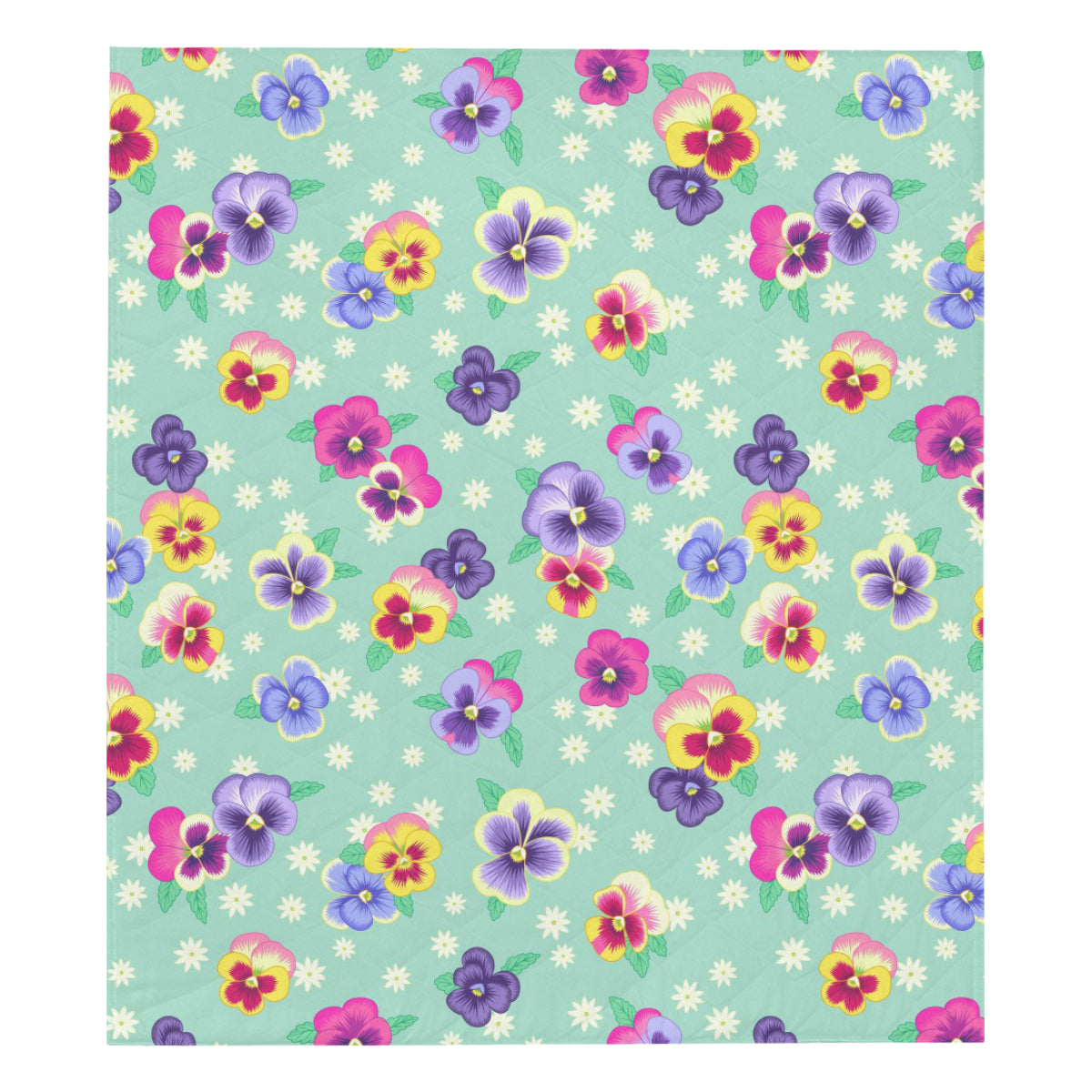Pansy Pattern Print Design PS08 Premium Quilt