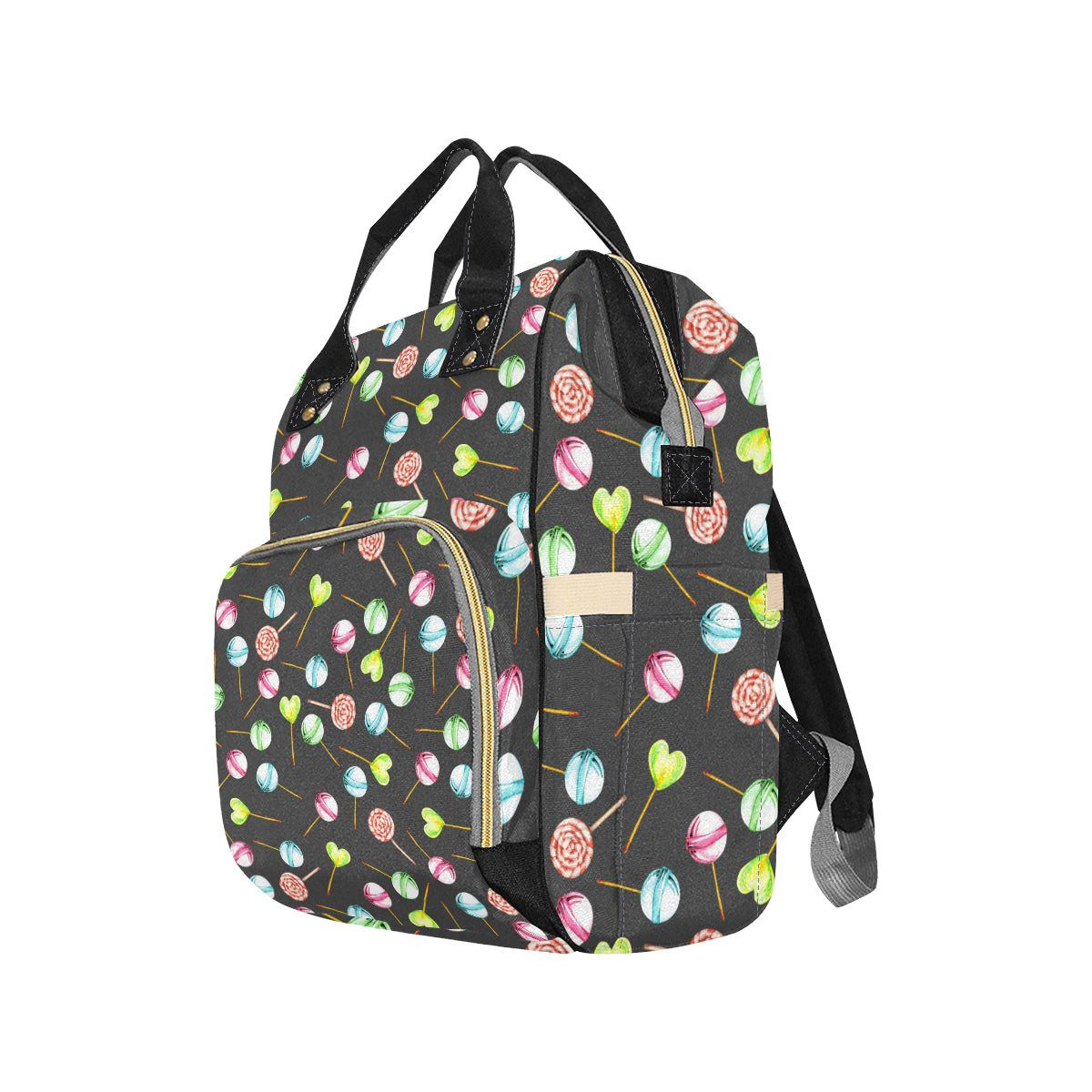 Lollipop Pattern Print Design LL02 Diaper Bag Backpack