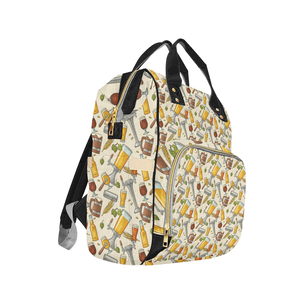 Beer Pattern Print Design 05 Diaper Bag Backpack