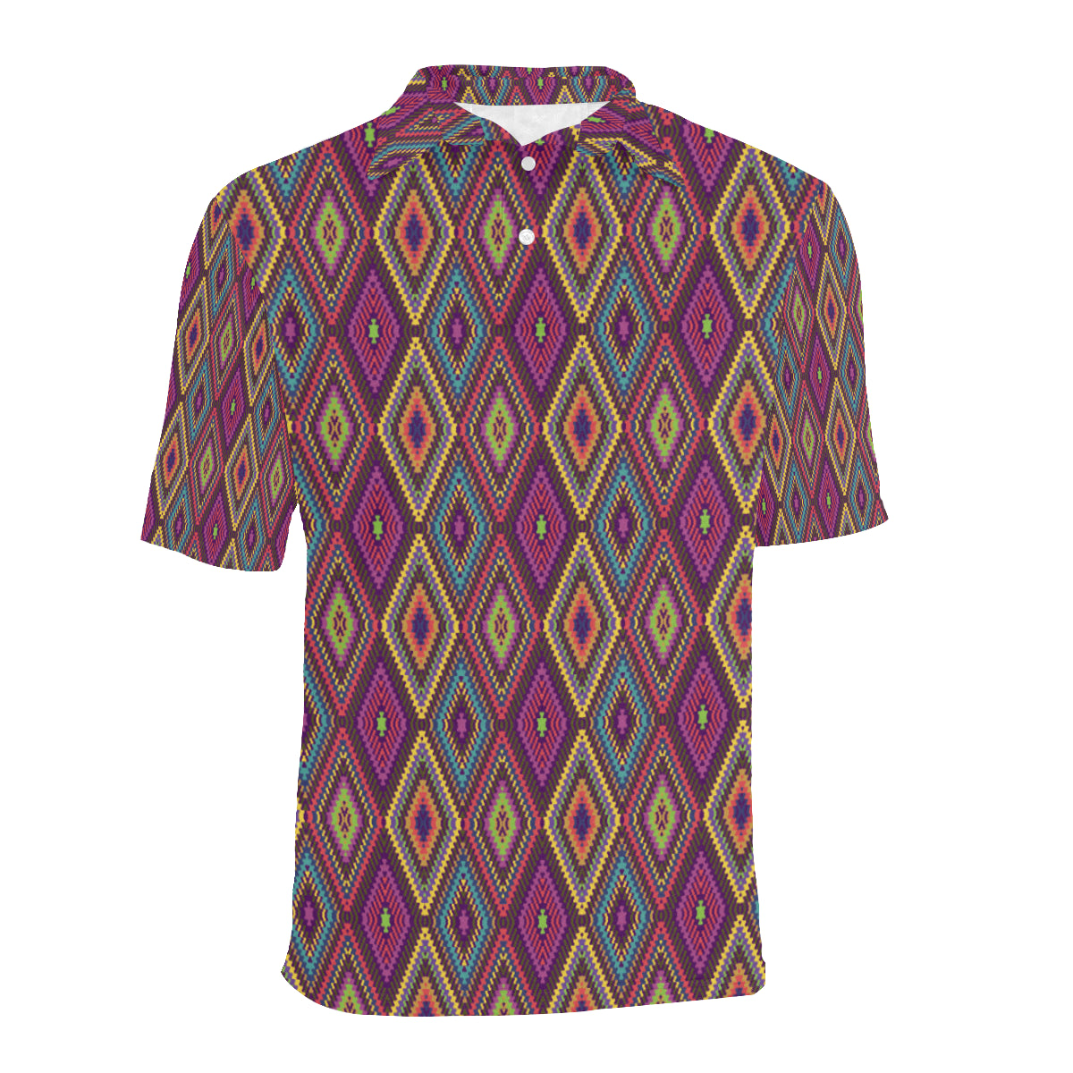 Southwestern Print Men Polo Shirt