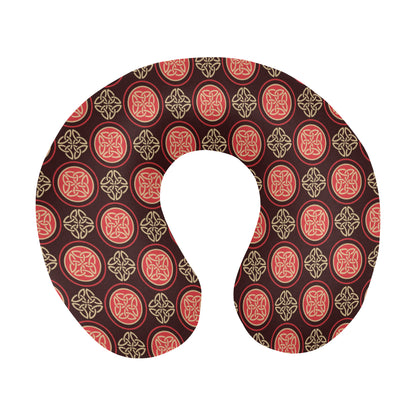 Celtic Pattern Print Design 02 U-Shaped Travel Neck Pillow