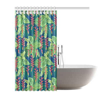 Heliconia Pattern Print Design HL08 Shower Curtain