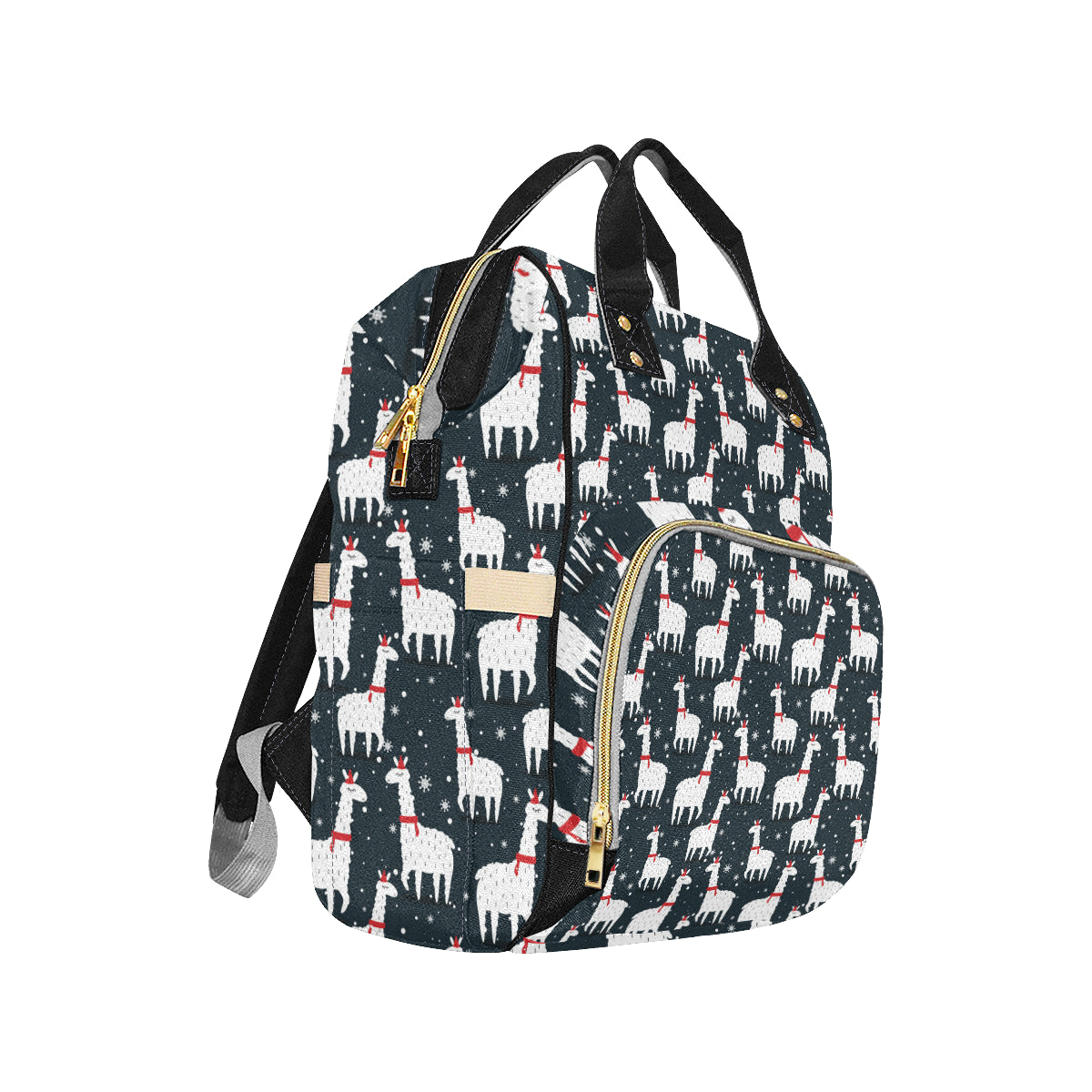 Alpaca Pattern Print Design 04 Diaper Bag Backpack