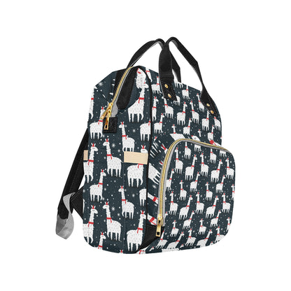 Alpaca Pattern Print Design 04 Diaper Bag Backpack