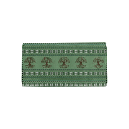 Celtic Pattern Print Design 09 Women's Trifold Wallet