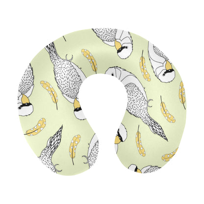 Parakeet Pattern Print Design A03 U-Shaped Travel Neck Pillow