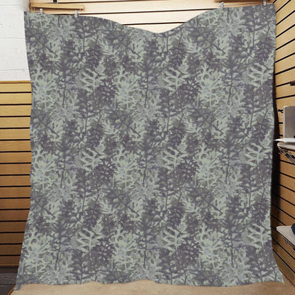 Camouflage Fern Pattern Print Design 05 Premium Quilt