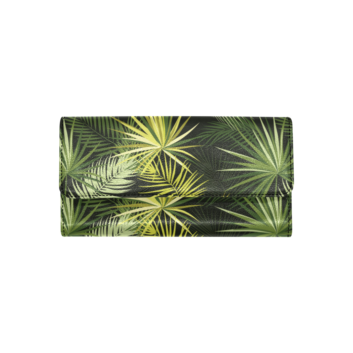Palm Leaf Pattern Print Design A05 Women's Trifold Wallet