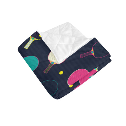 Ping Pong Pattern Print Design A04 Premium Quilt