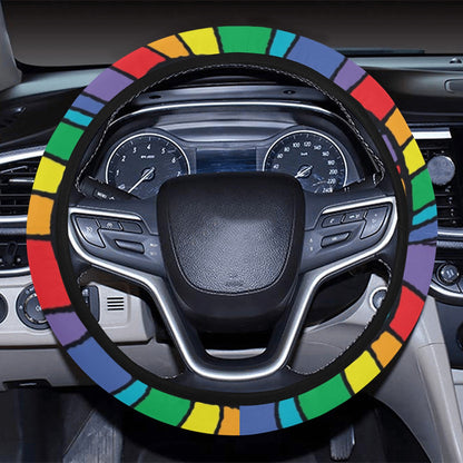 Piano Print Design LKS402 Steering Wheel Cover with Elastic Edge