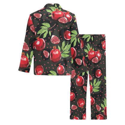 Pomegranate Pattern Print Design PG06 Men's Long Pajama Set