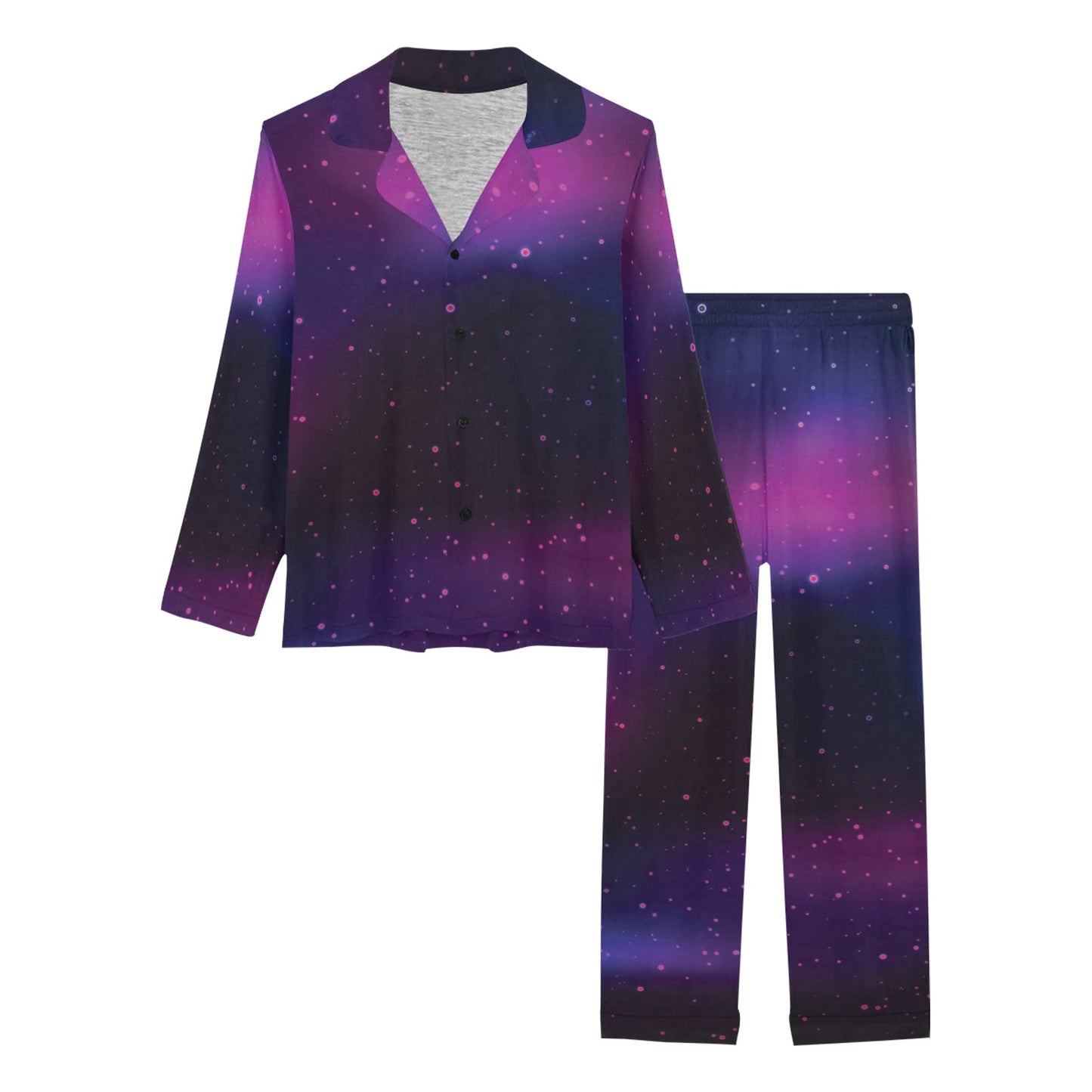 Night sky Pattern Print Design A04 Women's Long Pajama Set