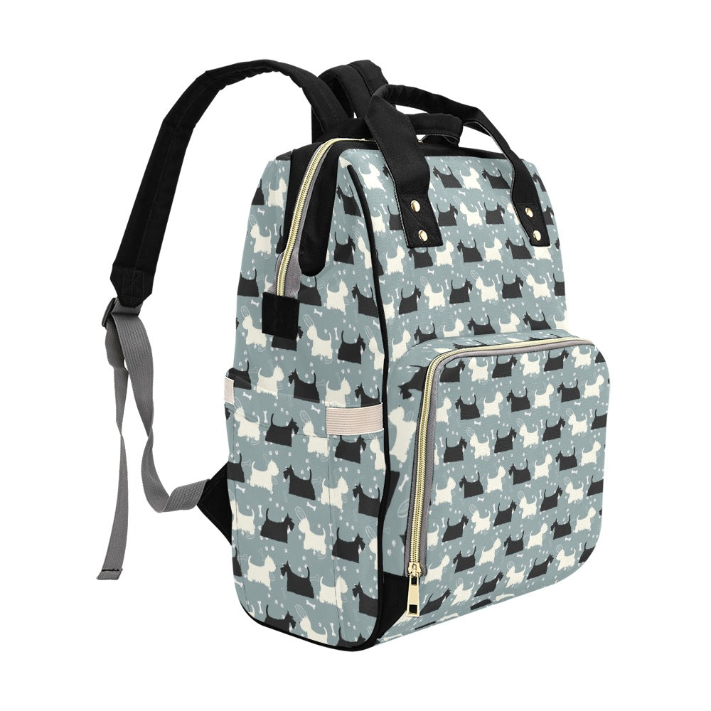 Scottish Terriers Print Design LKS301 Diaper Bag Backpack
