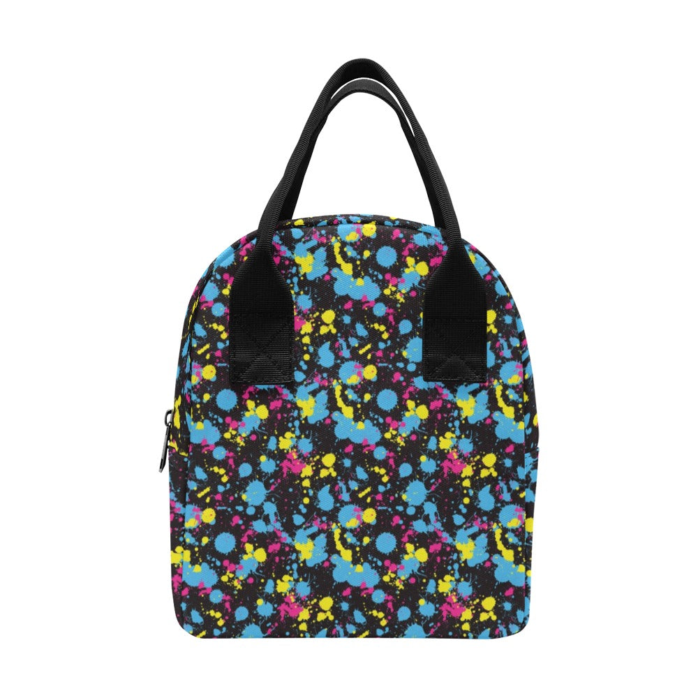 Splatter Colorful Print Design LKS301 Insulated Lunch Bag