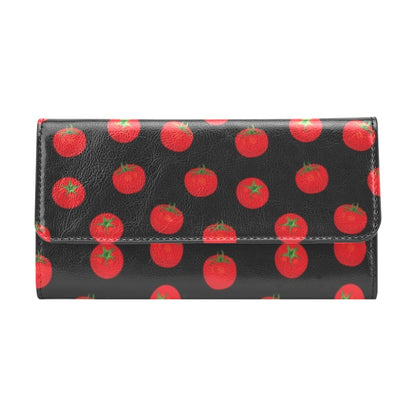 Tomato Print Design LKS305 Women's Trifold Wallet