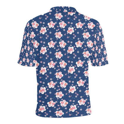 Sakura Print Design LKS306 Men Polo Shirt