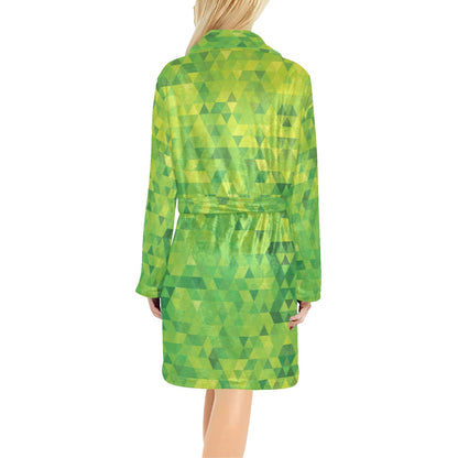 Geometric Print Design LKS402 Women's Fleece Robe