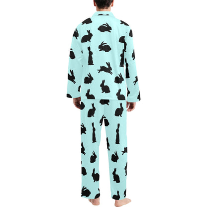 Rabbit Pattern Print Design RB010 Men's Long Pajama Set