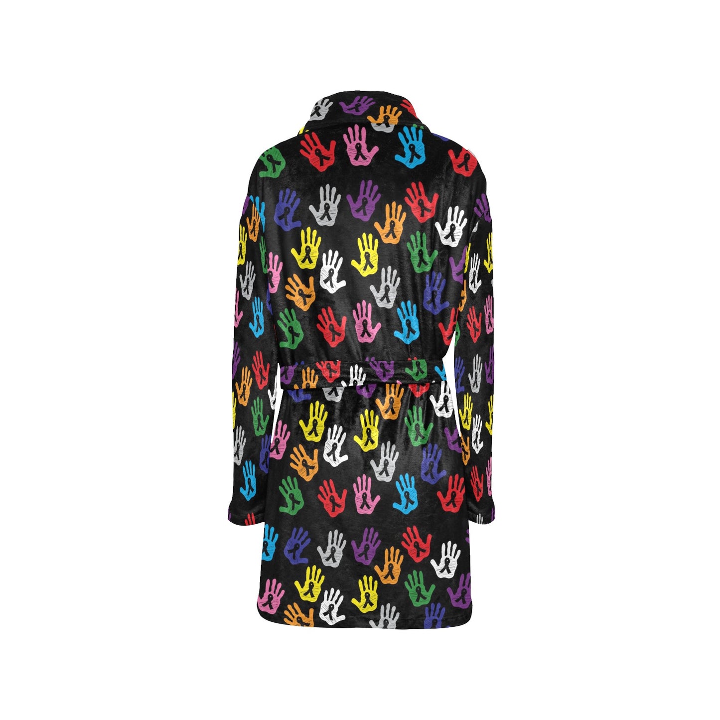 Cancer Awareness Pattern Print Design 04 Women's Fleece Robe