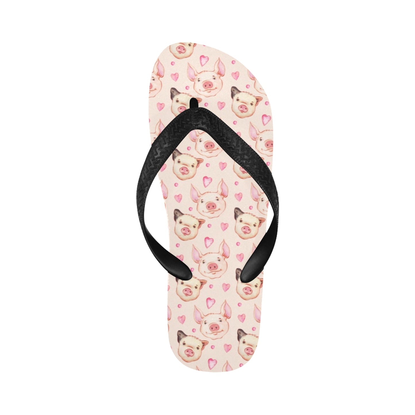 Pig Print Design LKS406 Flip Flops