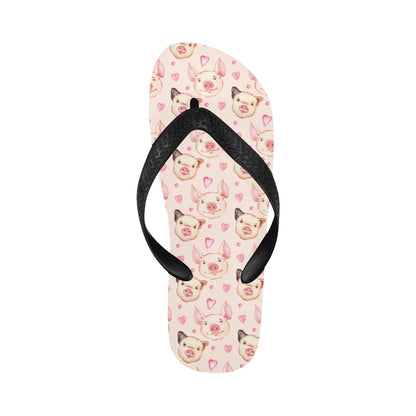 Pig Print Design LKS406 Flip Flops
