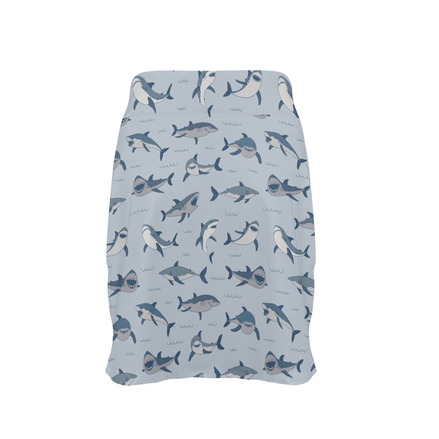 Shark Print Design LKS304 17" Golf & Pickleball Skort with Pockets