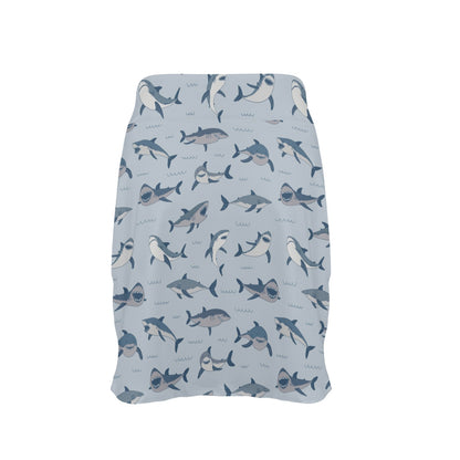 Shark Print Design LKS304 17" Golf & Pickleball Skort with Pockets
