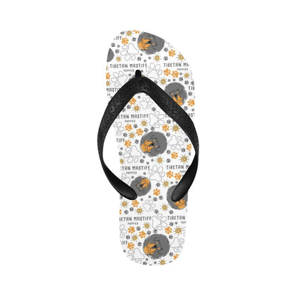 Tibetan Mastiffs Print Design LKS302 Flip Flops