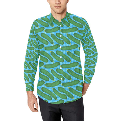 Zucchini Print Design LKS301 Men's Long Sleeve Dress Shirt