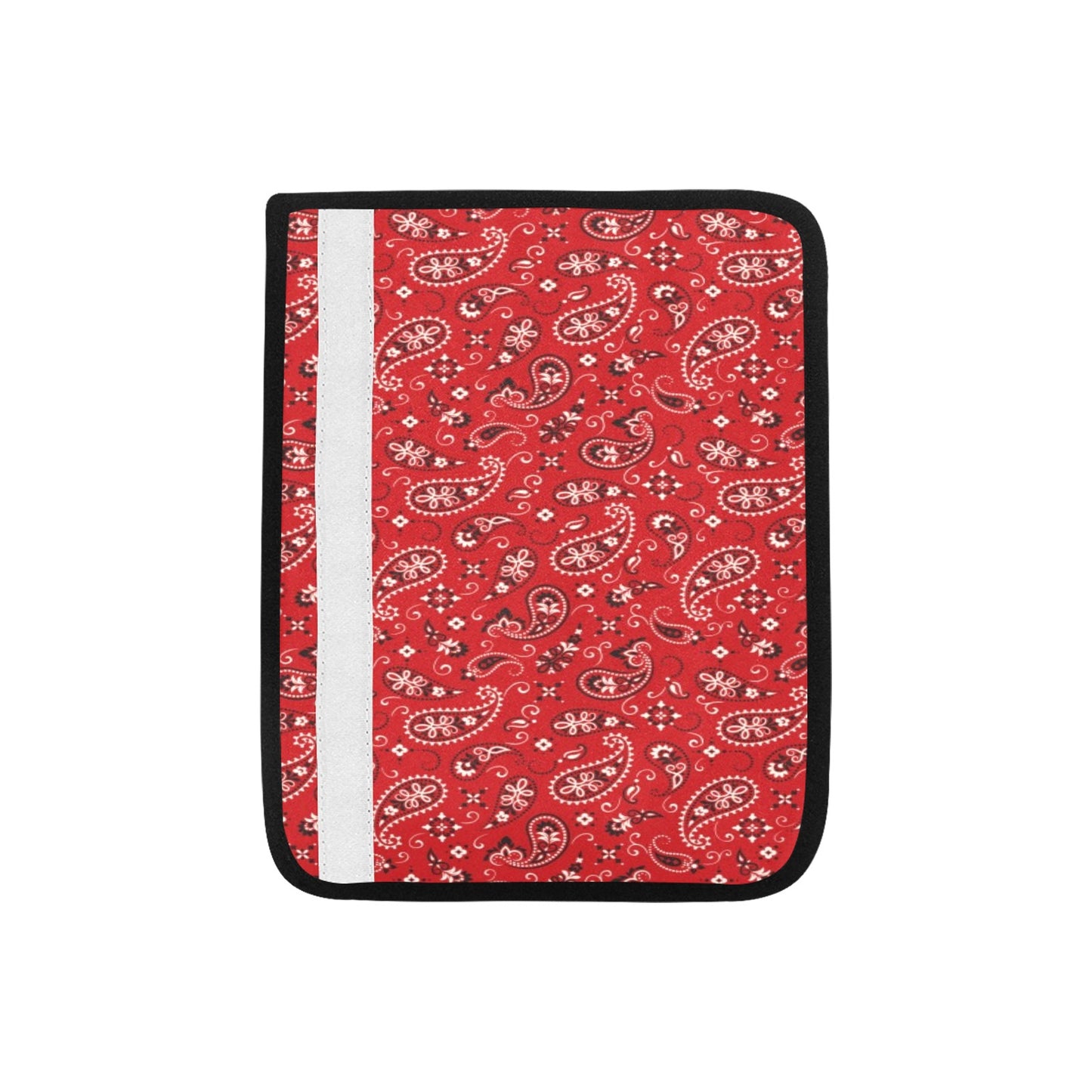 Bandana Paisley Red Print Design LKS3011 Car Seat Belt Cover
