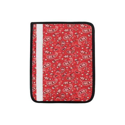 Bandana Paisley Red Print Design LKS3011 Car Seat Belt Cover