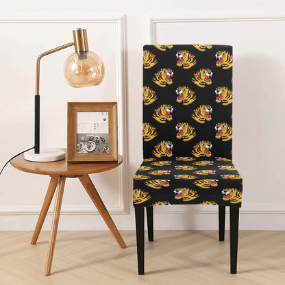 Tiger Head Print Design LKS306 Dining Chair Slipcover