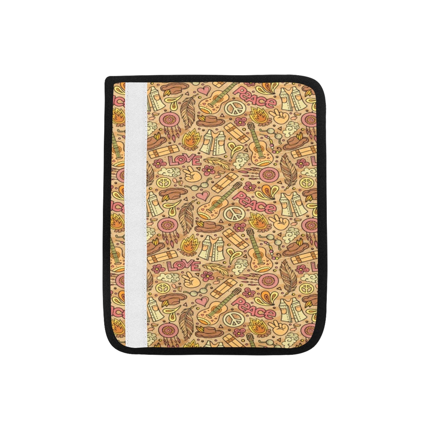 Hippie Print Design LKS305 Car Seat Belt Cover