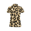 Jaguar Skin Pattern Print Design 02 Women's Polo Shirt