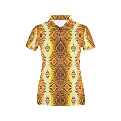 Native Pattern Print Design A09 Women's Polo Shirt