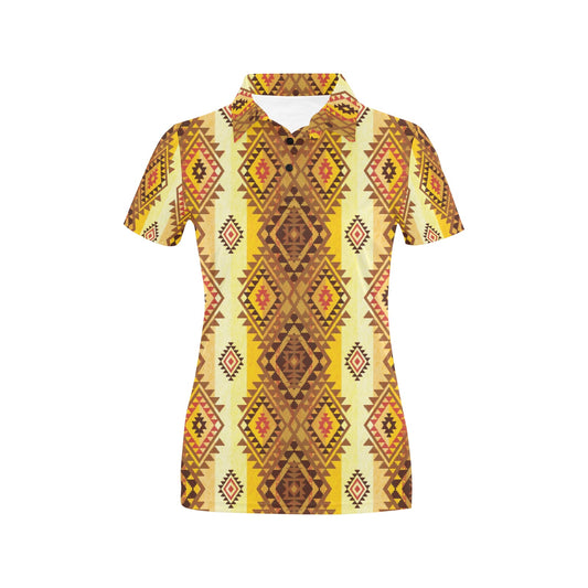 Native Pattern Print Design A09 Women's Polo Shirt