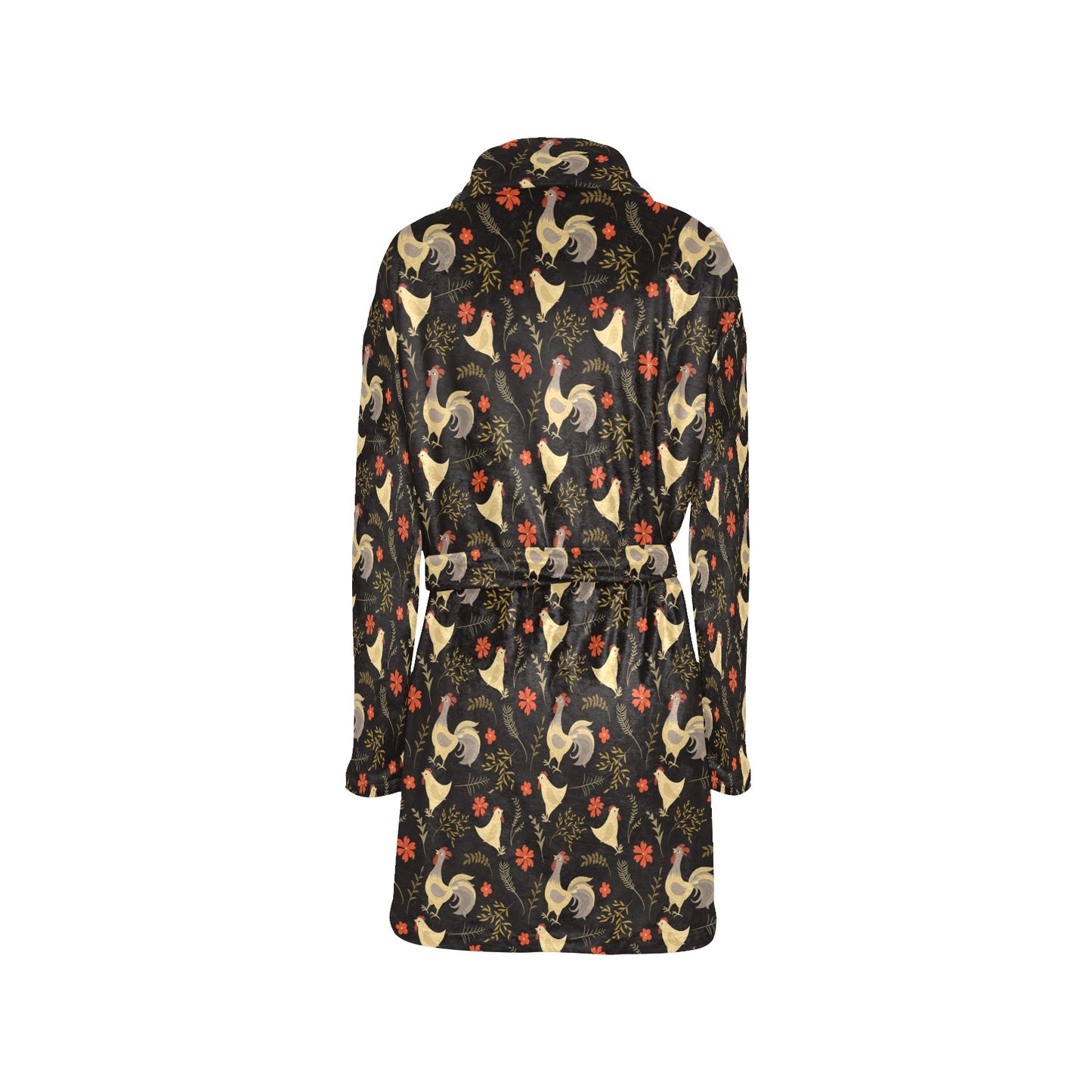 Chicken Pattern Print Design 04 Women's Fleece Robe