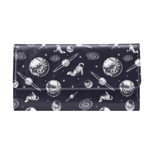 Space Astronaut Print Design LKS302 Women's Trifold Wallet