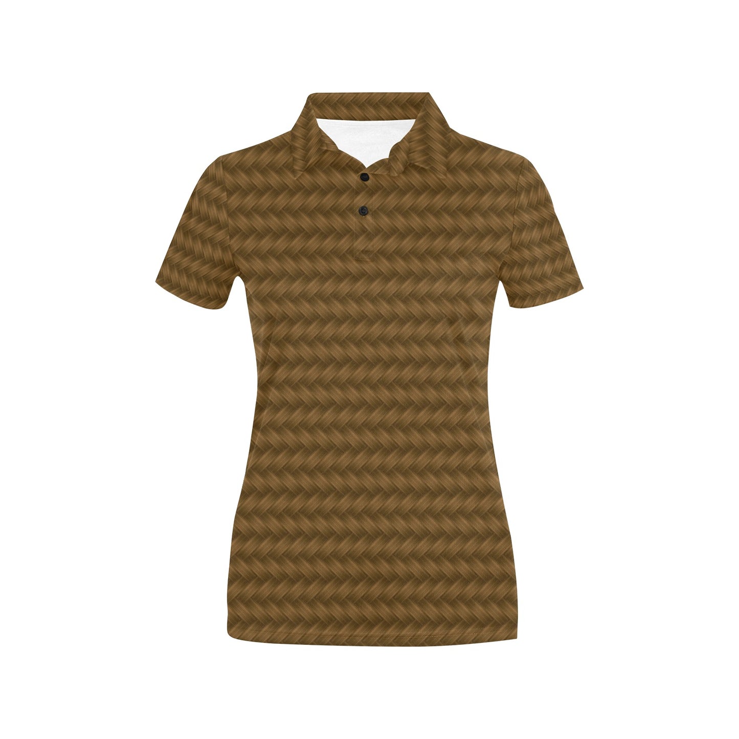 Cable Knit Pattern Print Design 02 Women's Polo Shirt