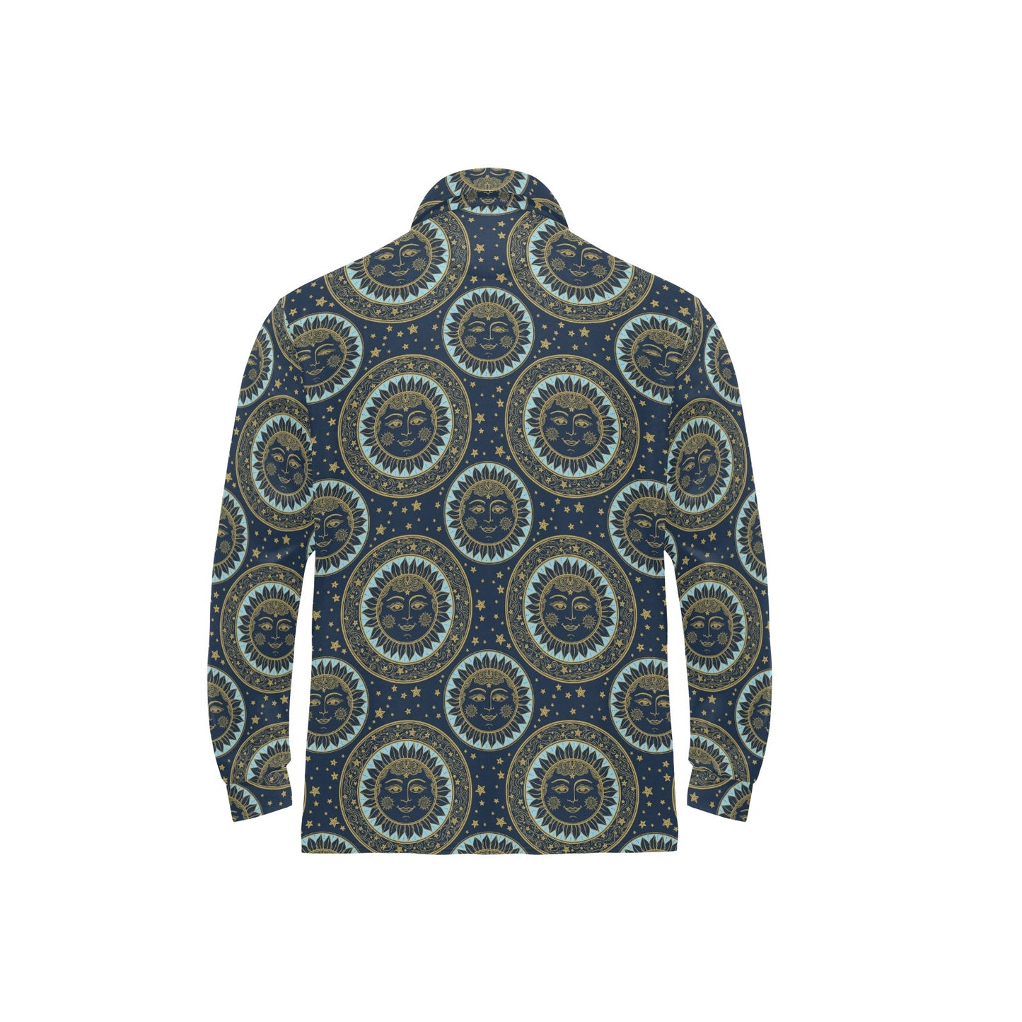 Boho Sun Dream Long Sleeve Polo Shirt For Men's