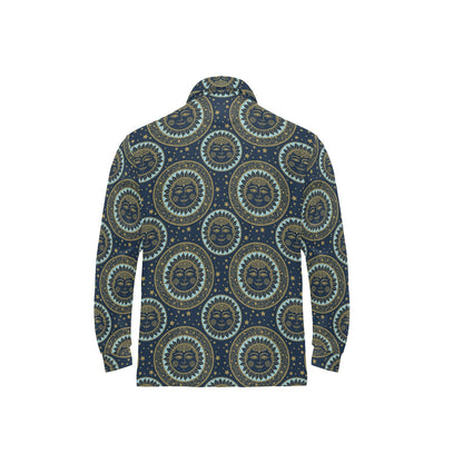 Boho Sun Dream Long Sleeve Polo Shirt For Men's