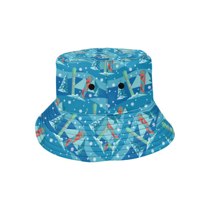 Snowboard Print Design LKS301 Unisex Bucket Hat