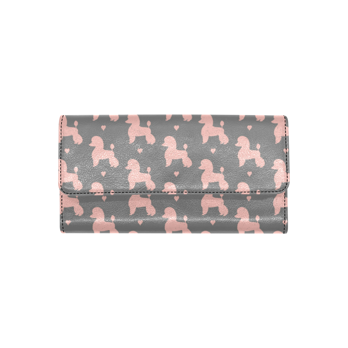 Poodle Pattern Print Design A02 Women's Trifold Wallet