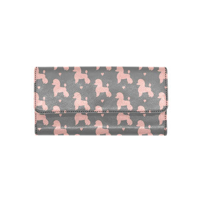 Poodle Pattern Print Design A02 Women's Trifold Wallet