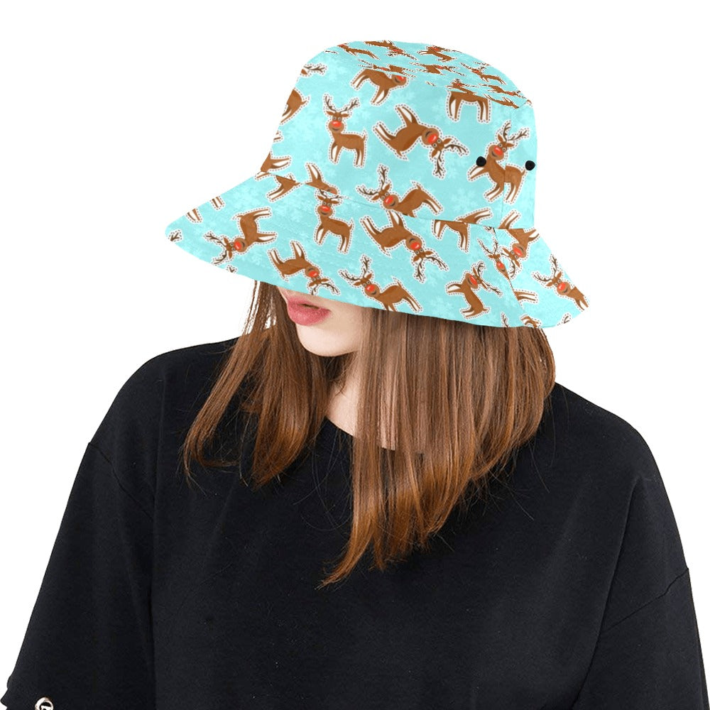 Reindeer Print Design LKS403 Unisex Bucket Hat