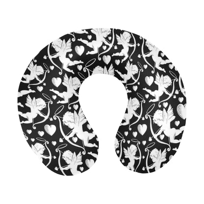 Cupid Pattern Print Design 04 U-Shaped Travel Neck Pillow