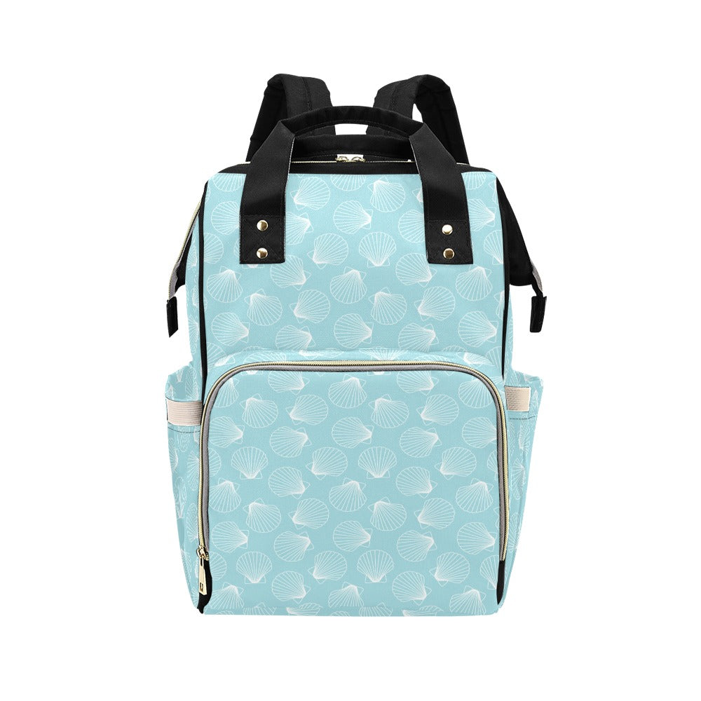 Seashell Print Design LKS3010 Diaper Bag Backpack