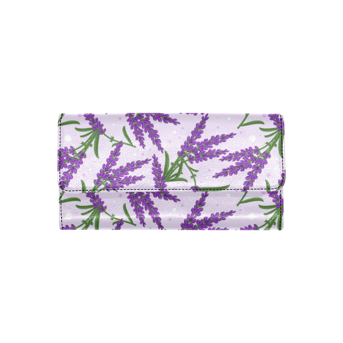 Lavender Pattern Print Design LV02 Women's Trifold Wallet