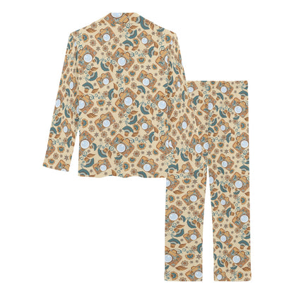 Camera Pattern Print Design 05 Women's Long Pajama Set